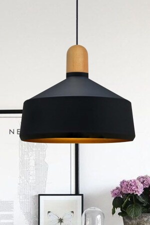 MNZ-Large Black Wooden Head واحد الشنابل غرفة المعيشة المطبخ غرفة المعيشة الفندق مقهى متجر الشنابل BMM2038CA - Bamyum