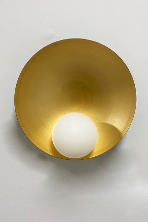 MNZ-Large Gold Metal Sconce مطبخ غرفة المعيشة مقهى مكتب المخبزات الحديثة المزخرفة الشكل المزخرف مصباح الحائط BMM7 - Bamyum