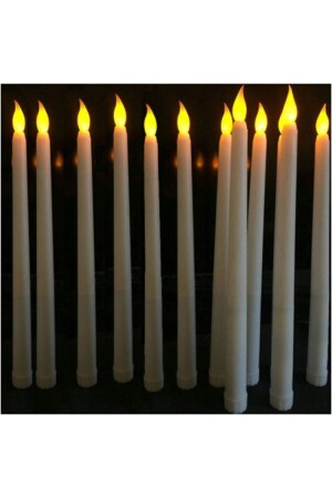 MNZ-Large Size 26 Cm بطارية تعمل بالشمعة تأثير قادت شمعة شمعة ديكورات الحزمة من 6 - Cosy Home Gift