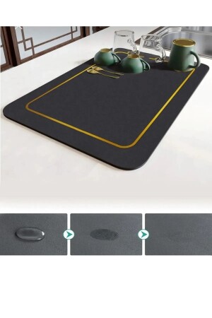 MNZ-Large Size 50x40cm مطاطي الأطباق جافة المطبخ طلاء طاولة قابلة للتثبيت قفص الأطباق المكتبية 2358963 - kalitexhome