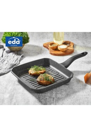 MNZ-Large Size Square Cast Iron Grill Pan مربع كم - Eda
