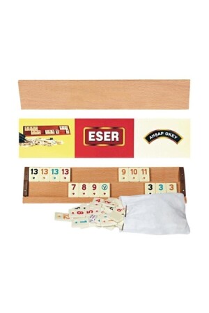 MNZ-Large Size Wooden Okey Set 1. مجموعة ألعاب الجذور ذات الجودة MRP-ESR1 - ESER