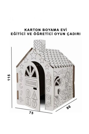 MNZ-Large Size Xxl بطاقة الملونة المنزل التعليمية والتدريبية لعب المنزل لعب الخيمة BE01 - Tuşla Gelsin