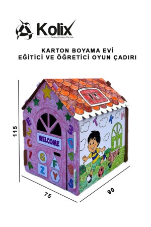 MNZ-Large Size Xxl بطاقة الملونة المنزل التعليمية والتدريبية - Kolix