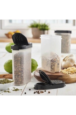 MNZ-Large Spice Pot 2 Pack Cover Black Brtçkb - Tupperware