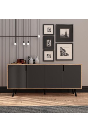 مكنسة مودرن من طراز MNZ-Latina 180 سم سم شجر الصفير - أنتراتيت VM08 - VM VERTEX MOBİLYA