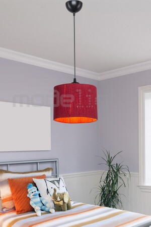 مصباح عجلة من طراز MNZ-Laurel Cylinder Lamp صالة صغيرة حمراء غرفة المعيشة-صالة المعيشة-صالة الأطفال-صالة النوم-صالة الطعام-م - Modelight