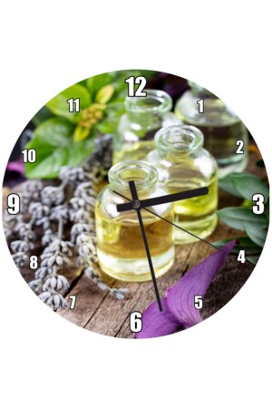 MNZ-Lavender عطر الزهور الصورة ساعة الجدار قطر 50x50 سم Saat2454-50 - Cakatablo