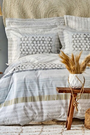 MNZ-Lavero ضوء الرمادي 100% القطن غطاء المزدوج 200 مجموعة 20. 01. 0249 - Karaca Home