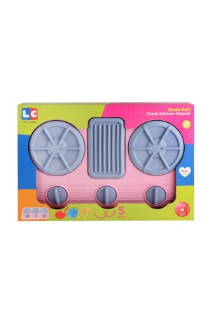 MNZ-Lc لعبة خفيفة الوردية المطبخ مع الموقد LC-30924-AP - let's be child