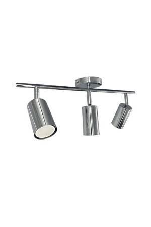 MNZ-LED 1 نقطة، LED شمعة كروم جسم 3xgu10 حامل مصباح 5w 2700k 360 درجة تحرك الرأس نقطة RIO0001794 - RİOLİGHT