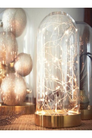 MNZ-LED مضيئة الذهب معكس جرة الجرس 3 مترات حبل الجنية ضوء النهار الذهب التاريوم تزيين المنظمة الزينة - Alshop