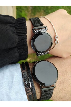 ساعات لمس MNZ-LED ساعة مغناطيسية رقمية حبل زوج مزيج ساعات العاشقين ÇENÇEN699 - ÇENÇEN