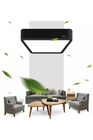 MNZ-Led Plafonier Matte Black Panel Led Chandelier ضوء النهار حياة طويلة 1. - Fico Home