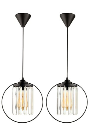 MNZ-Lemos كريستال الحجر واحد شمعة سوداء 2 قطع BEG1390-2 - Begüsa