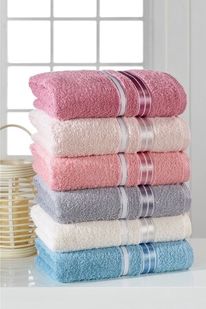 مجموعة من الـ MNZ-Lena من 6 50 × 85 سم من المناشف اليدوية و الوجهه 100 قطن TYC00659970027 - Göksal Suvari