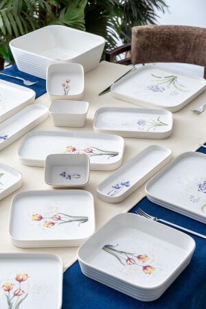 MNZ-Leona 45 قطعة فطور و عشاء مجموعة 6 أشخاص - Acar