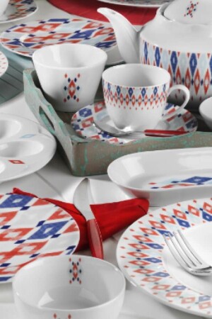 MNZ-Leonberg 41 قطعة الإفطار مجموعة 10505 LB41KH42010505 - Kütahya Porselen