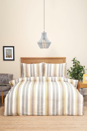 MNZ-Lesli Mustard Single Yarn Dyeed Duvet Cover Set 200 21.01.0268 - Karaca Home