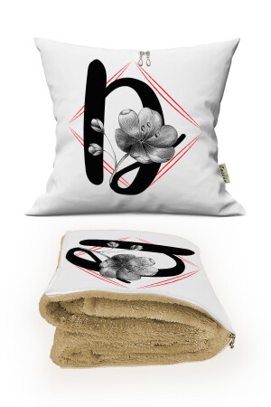 MNZ-Letter D طباعة وسادة تزيينية شخصية غطاء اختياري BCİBAT127 - Caisya Home