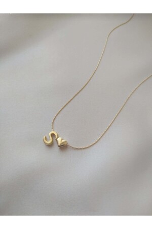 MNZ-Letter S قلادة مع تفاصيل القلب - Alexis Carrel