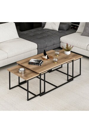 MNZ-Levada 3 قطع طاولة قهوة مستوى M. M.01. 01. 09. 07739 - Minar