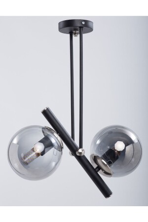 MNZ-Libra نيكل أسود شمعة الزجاج المدخن 10166402 - MŞ Aydınlatma