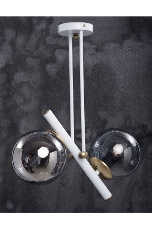 MNZ-Libra White Antique مدخن الزجاج المصابيح 10166102 - MŞ Aydınlatma