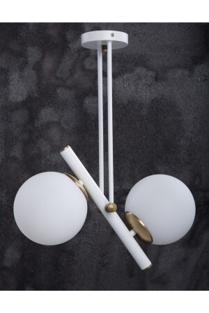 MNZ-Libra White Antique White Glass Candlelier 10166102 - MŞ Aydınlatma