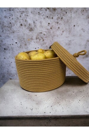 MNZ-Lid Jute Basket ناجح - MaVaux