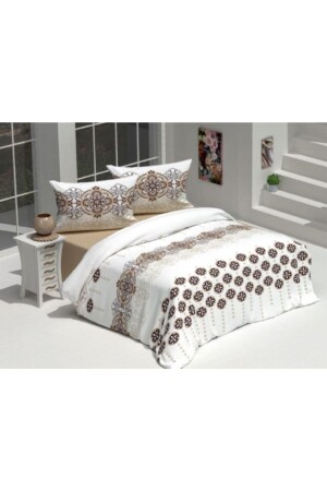 MNZ-Lida القهوة الضوء مزدوج غطاء غطاء مجموعة 8698285067799 - Kristal