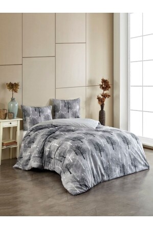 MNZ-Life مضاعفة الجانب الرمادي 160x220 واحد غطاء غطاء الجانب الرمادي الخشب المجموعة مزدوجة الجانب الرمادي الخشب المجموعة ( - üntaş