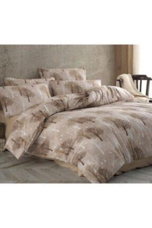 مجموعة من المجموعات المزدوجة من الغطاء من طلاء MNZ-Life 200*220 (لا ورق) غطاء الغطاء+2 غطاءات الوسادة. القهو - üntaş