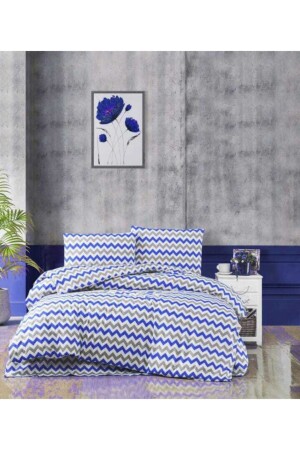 سلسلة MNZ-Life الأزرق الرمادي الزيجازك الواحد غطاء القماش مجموعة Estekmavigriset estekmavigriset - üntaş