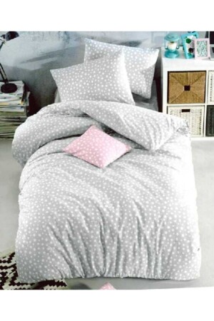 MNZ-Life Series Double Duvet Cover Set Grey Star ecyıl27 - üntaş
