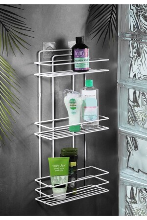 MNZ-Lifetime لا ينفجر الحمام البسيط الزاوية الحمام الصموباء حامل الحمام رف أبيض - Sas Haus