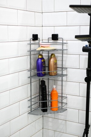 MNZ-Life-Time لا يصلح الغرف الصلبة حمام ركن الزاوية، حامل الشامبو ثلاثة طبقات، لا حفر، لا معقب حفر TYC00309064 - Hagen