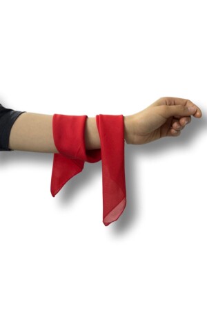 MNZ-Light اللون الأحمر عادي Chiffon Scarf ملحق متعدد الأغراض - Mazen