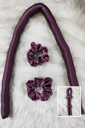 MNZ-Light Lilac Color لا دافئة للشعر تصميم الشعر صلصة الشعر ساتن خفافة مجموعة - Elvin Aksesuar