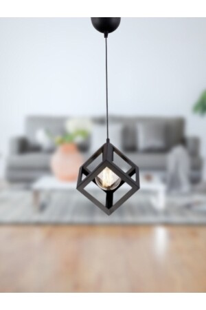 MNZ-Lilac Cube Model Moderna لمبيرة معلقة واحدة مصباح معدني KP7814 - VEDA AVİZE