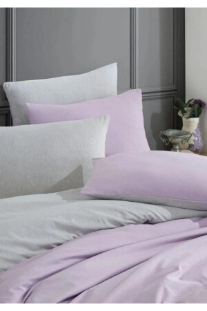 MNZ-Lilac Plain Pattern مضاعفة الجانبية مضاعفة الغطاء المكون 200x220 100% القطن014530200 TYC00718807322 - Sheri Home