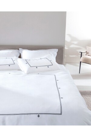 MNZ-Lilas King Size Embroidered Duvet Cover Set - ساتن NT0000000113-8682116903691 - Madame Coco