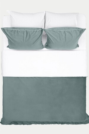 MNZ-Linda الخشراء الخشراء غطاء غطاء غطاء مزدوج 200x220 مع 4 وسادة 5009 KH-5011 - Koza Home