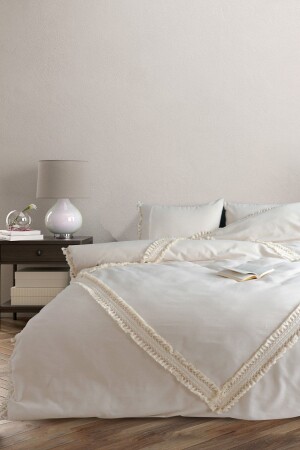 MNZ-Linen خام نمط الماس البوموم مزدوج غطاء غطاء مجموعة HBDNVT-2 - NDC HOME