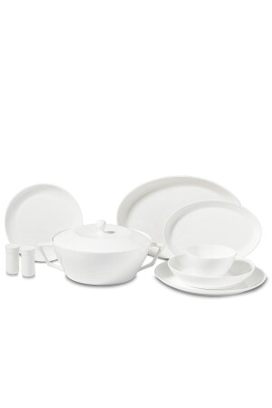 مجموعة MNZ-Lines 58 قطعة عشاء مستديرة مجموعة 9090204A8265 - KORKMAZ