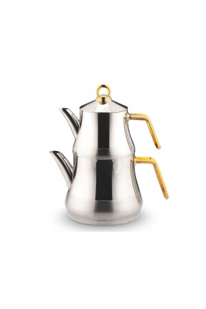 MNZ-Lines Naz Gold Metal Handle ناج من الفولاذ المقاوم للصدأ مع التدريب الذاتي حجم العائلة NAZ117 - Yonca Lines