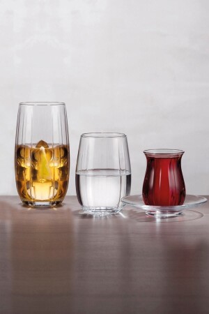 MNZ-Linka Water Soft Drink Tea Set (24 قطعة) P420405 & P420415 UPBND00355 - Paşabahçe