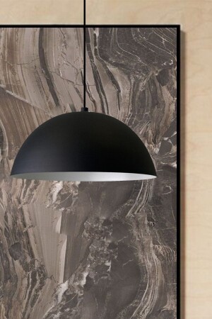 MNZ-Lipeo Black Chandelier مصباح معلق واحد غرفة المعيشة مطبخ صالون شعر مصباح مصباح متجر مصباح متجر - Bamyum