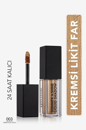 (MNZ-Liquid Eyeshadow) - (Shimmer & Shine) - (ظلّ سائل) - (003) - (طموح الذهب) - Flormar