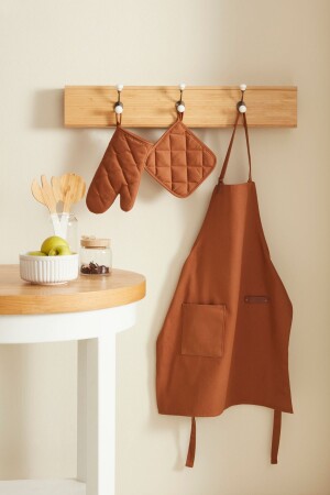 MNZ-Lisa Gabardin مطبخ Apron Terracotta - Karaca Home